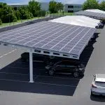 Hybrid PV Structures Solar Car Park Render