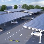 PV Structures Solar Car Park Render